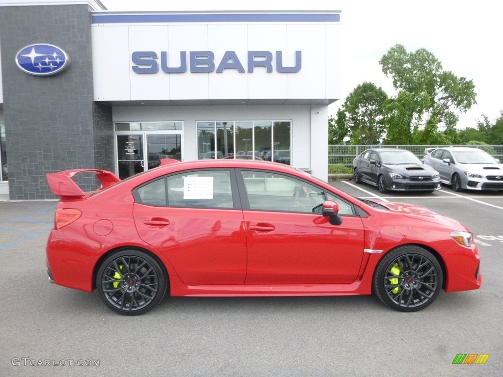 Pure Red 2018 Subaru WRX STI Exterior Photo #127554276