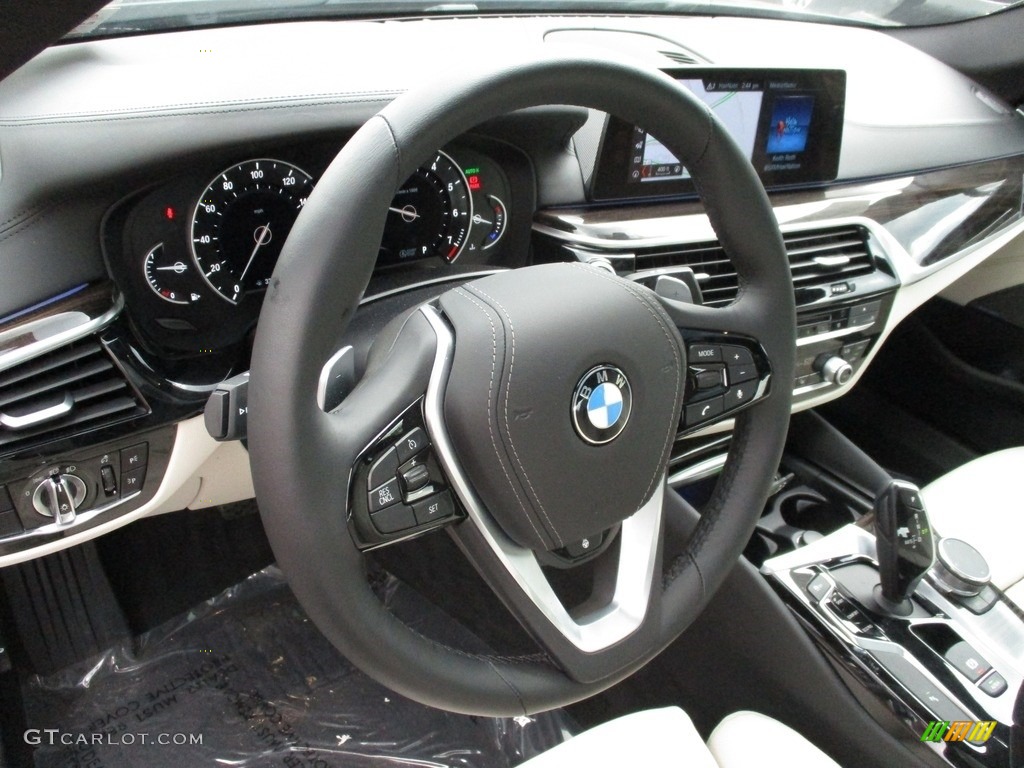 2018 5 Series 540i xDrive Sedan - Black Sapphire Metallic / Ivory White photo #14