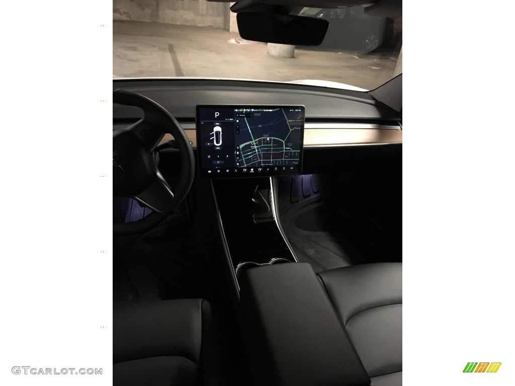 2018 Model 3 Long Range - Pearl White Multi-Coat / Black photo #3