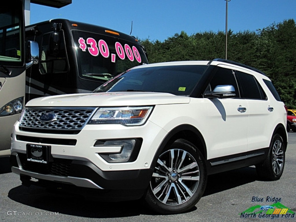 2017 Explorer Platinum 4WD - White Platinum / Ebony Black photo #1