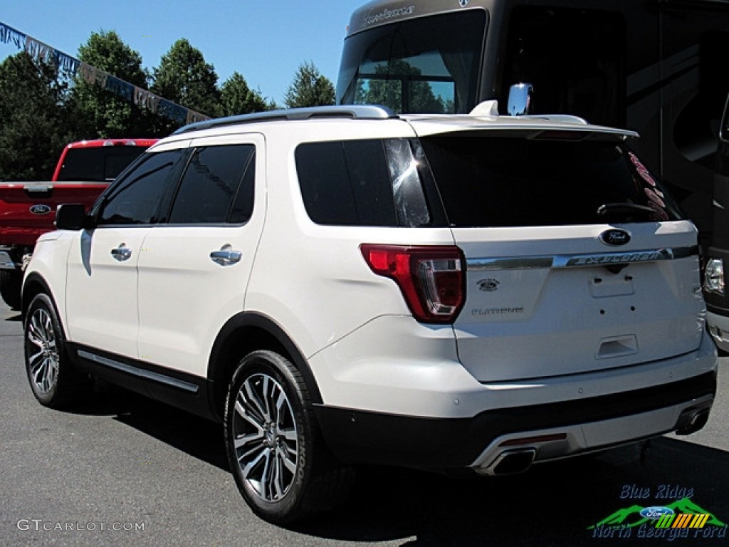 2017 Explorer Platinum 4WD - White Platinum / Ebony Black photo #3