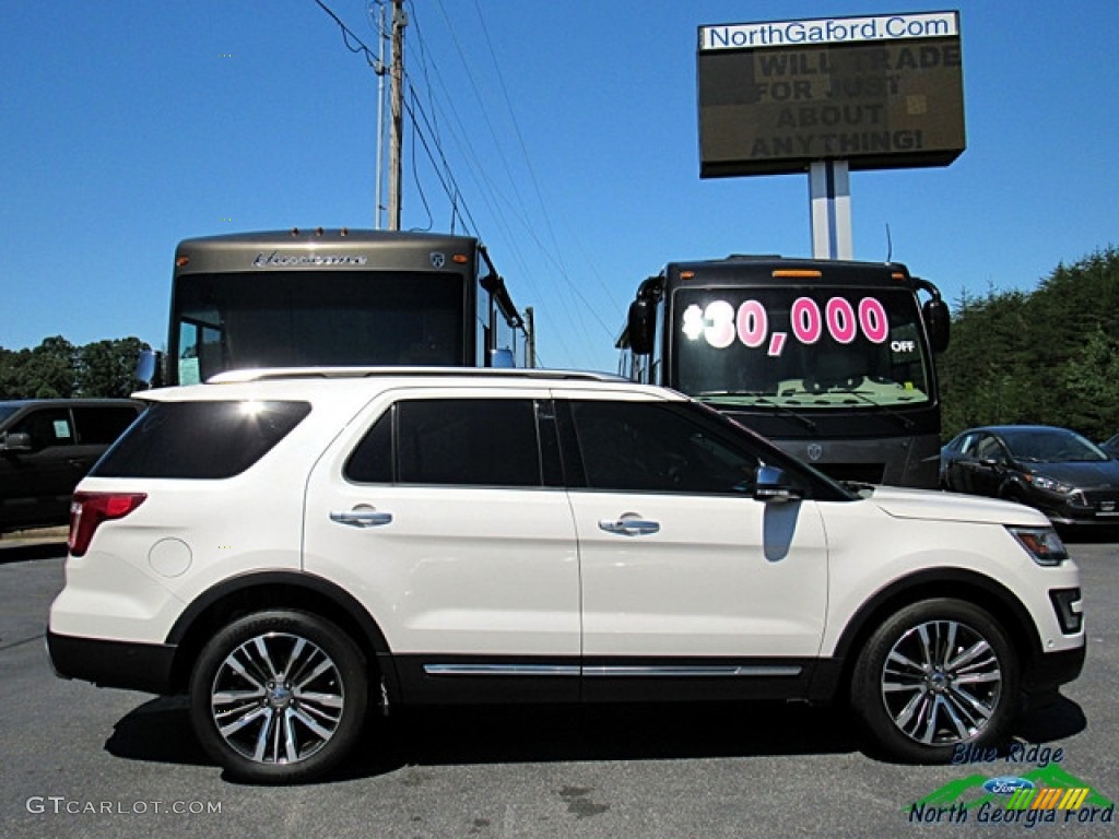 2017 Explorer Platinum 4WD - White Platinum / Ebony Black photo #6