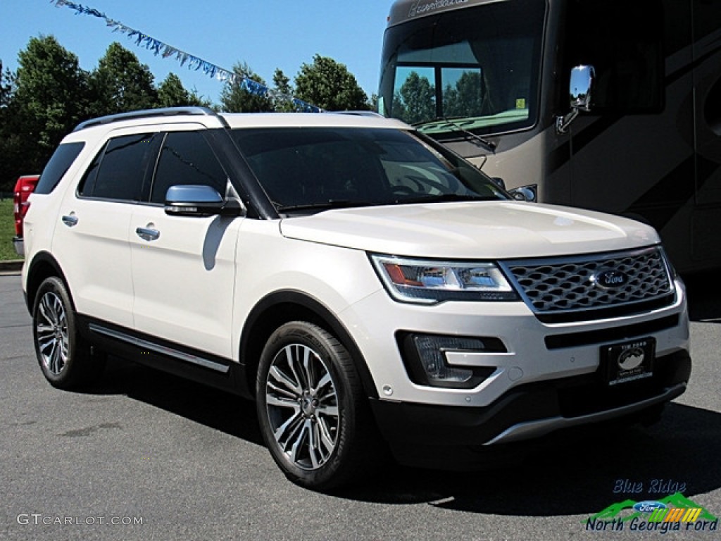 2017 Explorer Platinum 4WD - White Platinum / Ebony Black photo #7