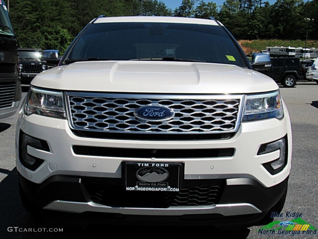 2017 Explorer Platinum 4WD - White Platinum / Ebony Black photo #8