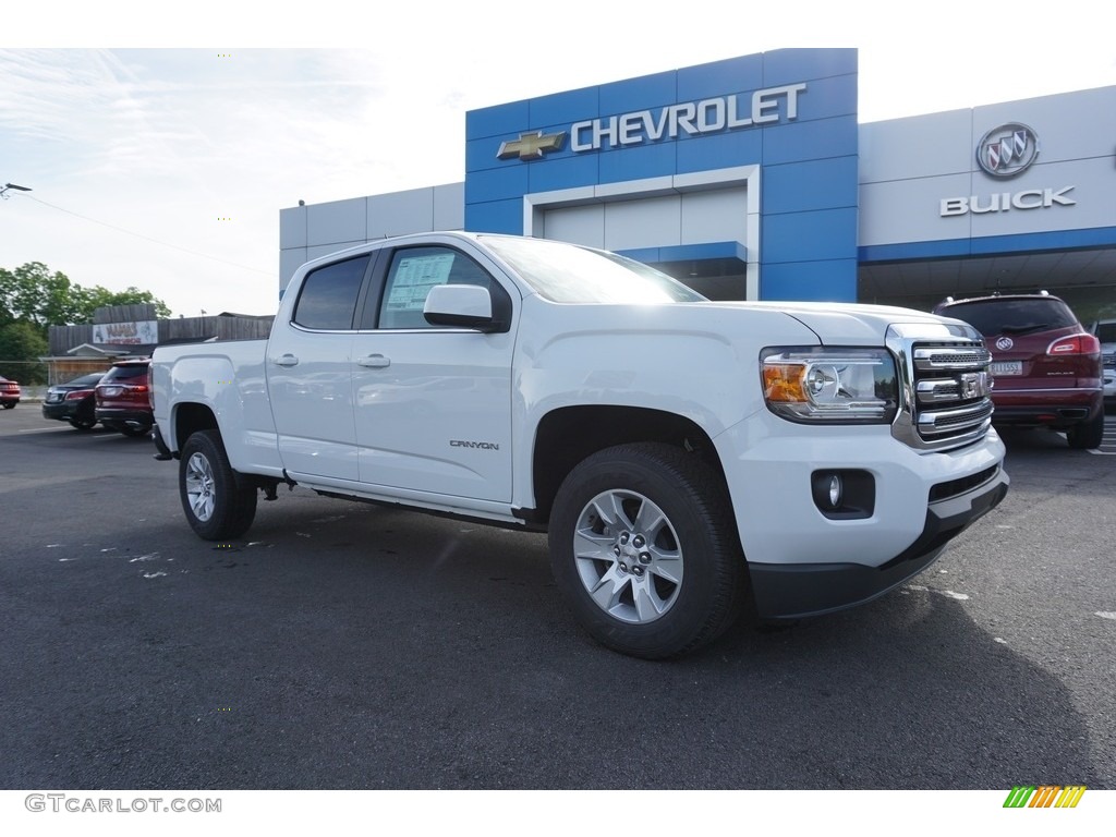 2018 Canyon SLE Crew Cab - Summit White / Jet Black photo #1