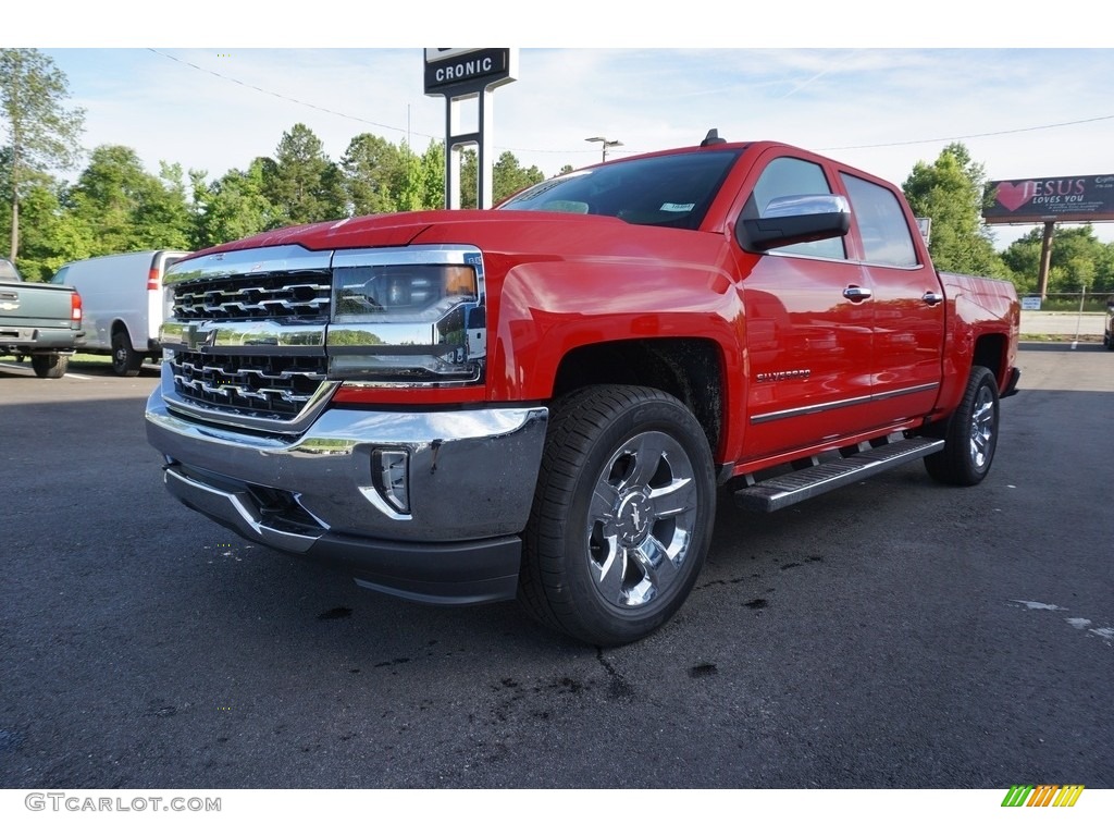 2018 Silverado 1500 LTZ Crew Cab - Red Hot / Cocoa Dune photo #3