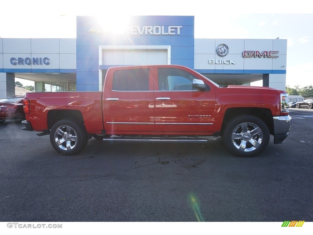 2018 Silverado 1500 LTZ Crew Cab - Red Hot / Cocoa Dune photo #10