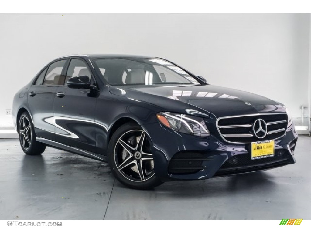 2018 E 300 Sedan - Lunar Blue Metallic / Macchiato Beige/Black photo #12