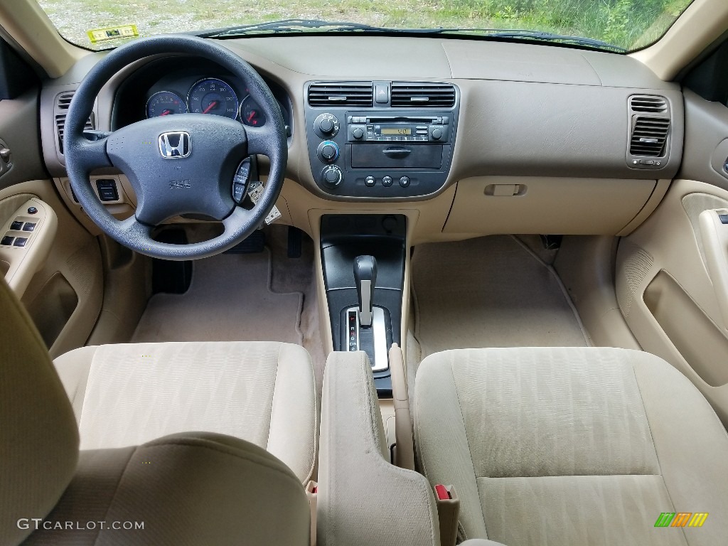 2004 Civic LX Sedan - Galapagos Green / Ivory Beige photo #20