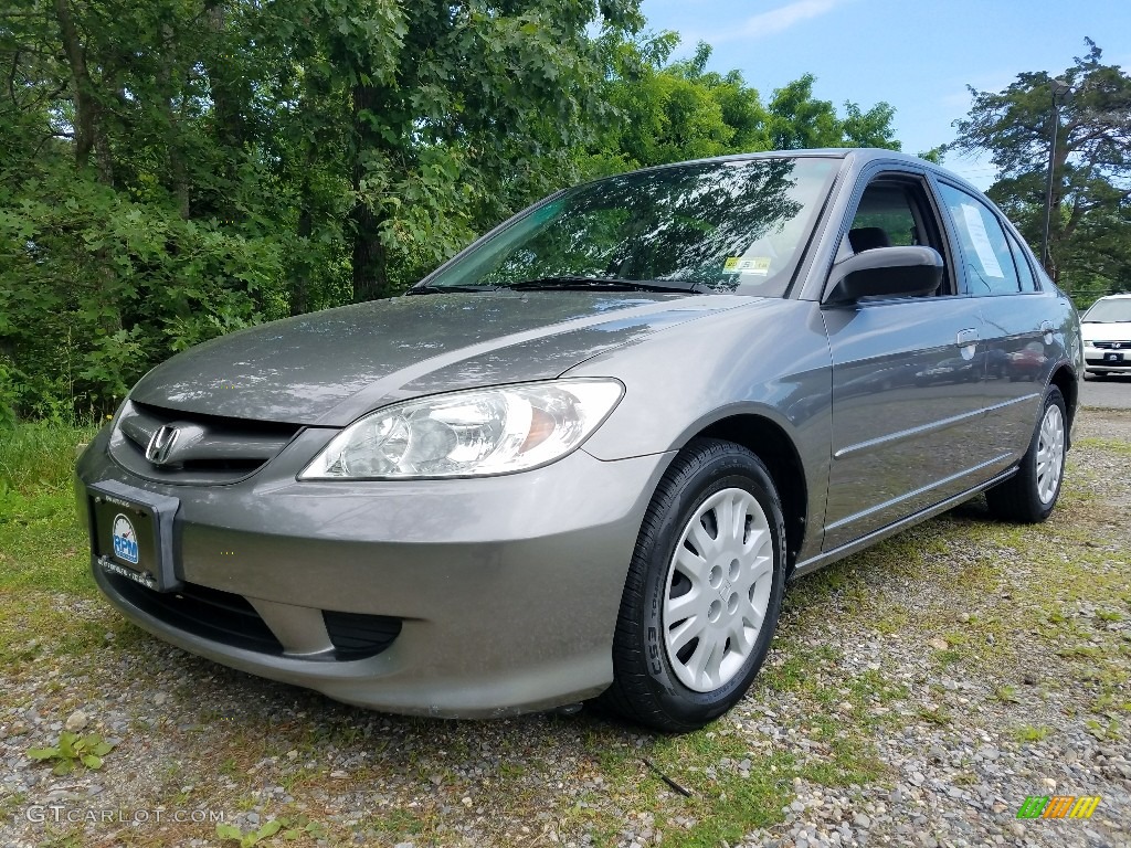 2004 Civic LX Sedan - Shoreline Mist Metallic / Ivory Beige photo #1