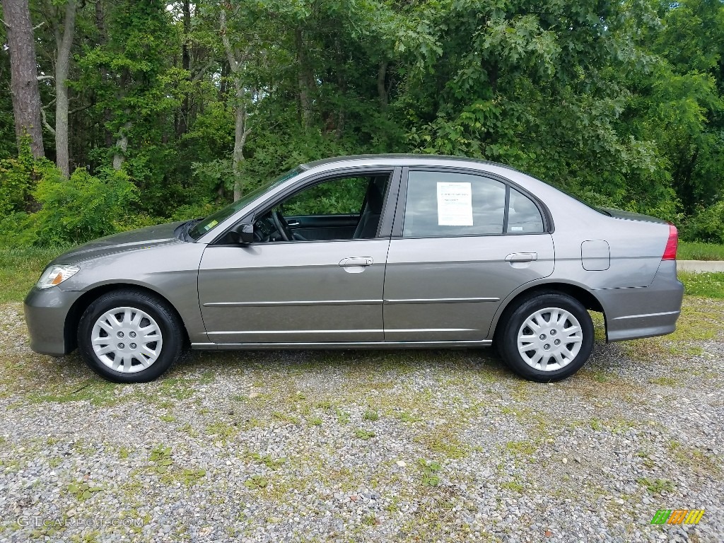 2004 Civic LX Sedan - Shoreline Mist Metallic / Ivory Beige photo #2
