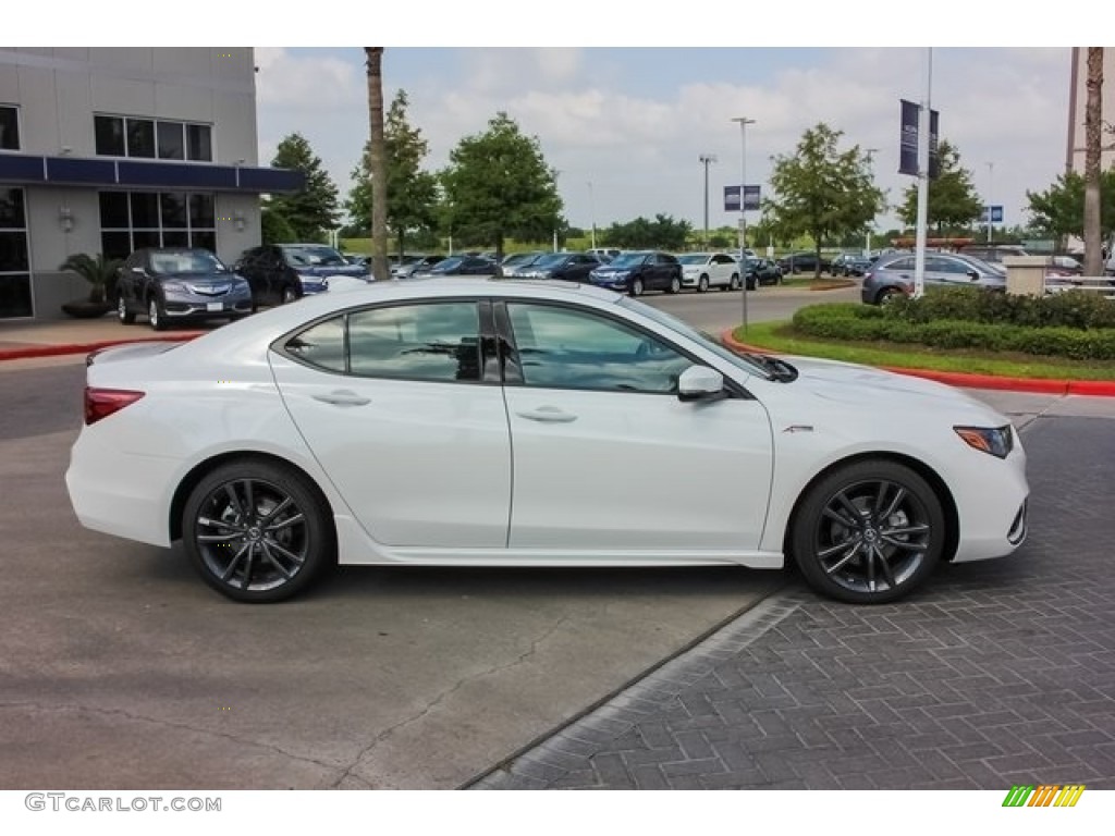 2019 TLX A-Spec Sedan - Platinum White Pearl / Red photo #8