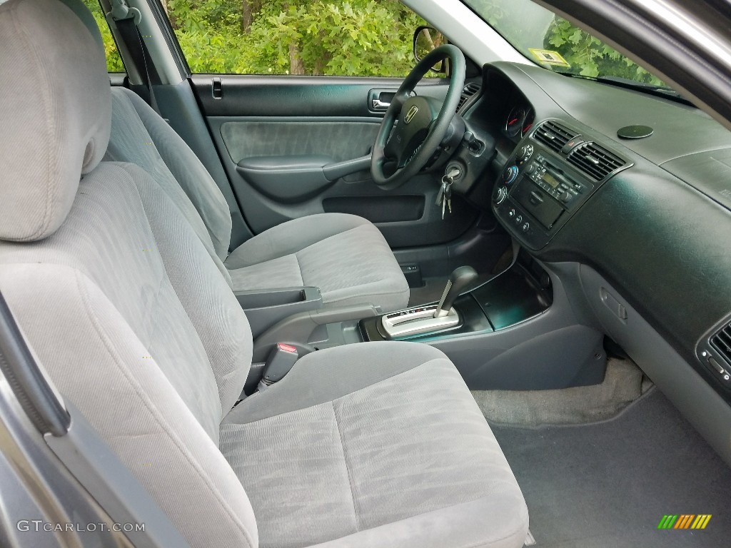 2004 Civic LX Sedan - Shoreline Mist Metallic / Ivory Beige photo #10