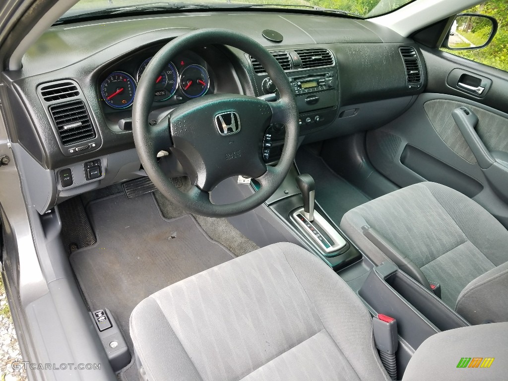 2004 Civic LX Sedan - Shoreline Mist Metallic / Ivory Beige photo #13