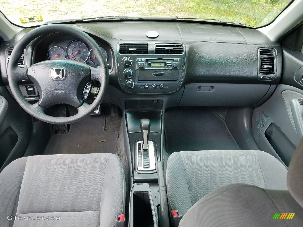 2004 Civic LX Sedan - Shoreline Mist Metallic / Ivory Beige photo #20
