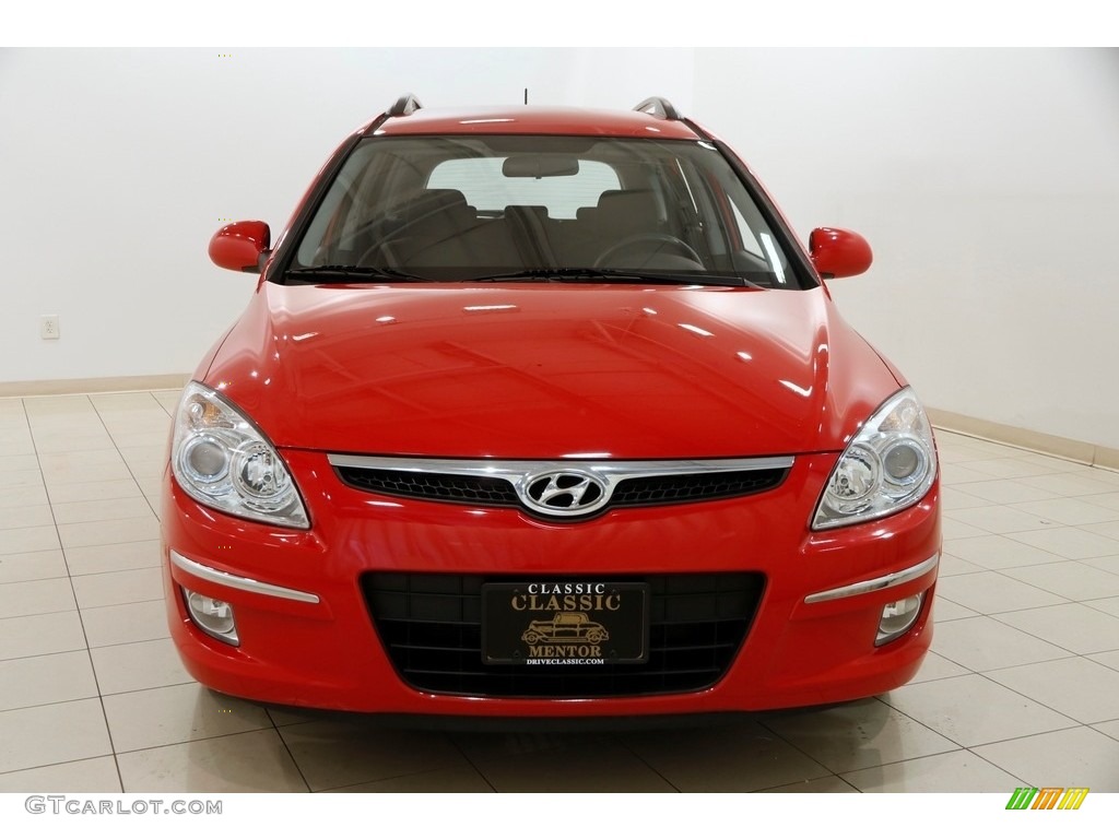 2010 Elantra Touring GLS - Chilipepper Red / Black photo #2