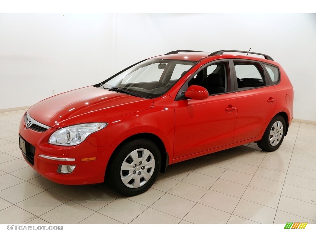 2010 Elantra Touring GLS - Chilipepper Red / Black photo #3