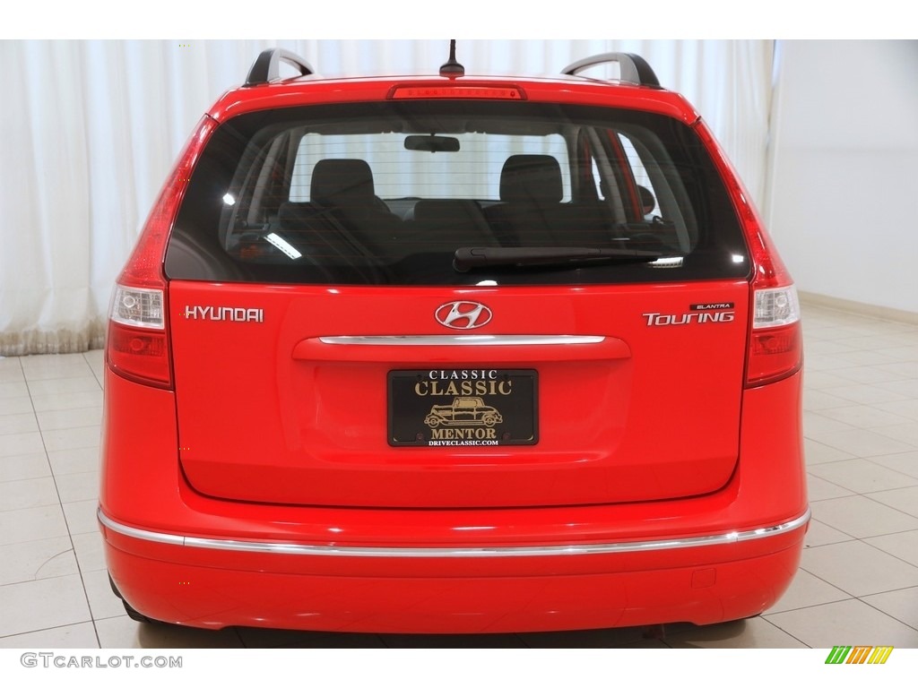 2010 Elantra Touring GLS - Chilipepper Red / Black photo #27