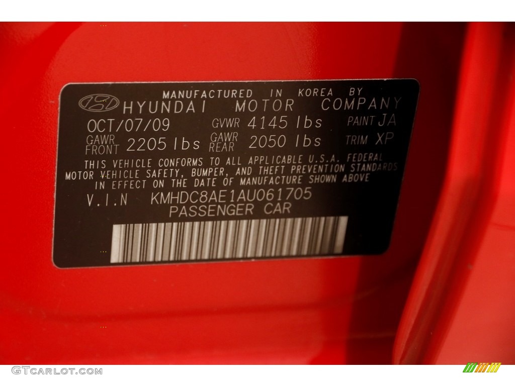 2010 Elantra Touring GLS - Chilipepper Red / Black photo #30