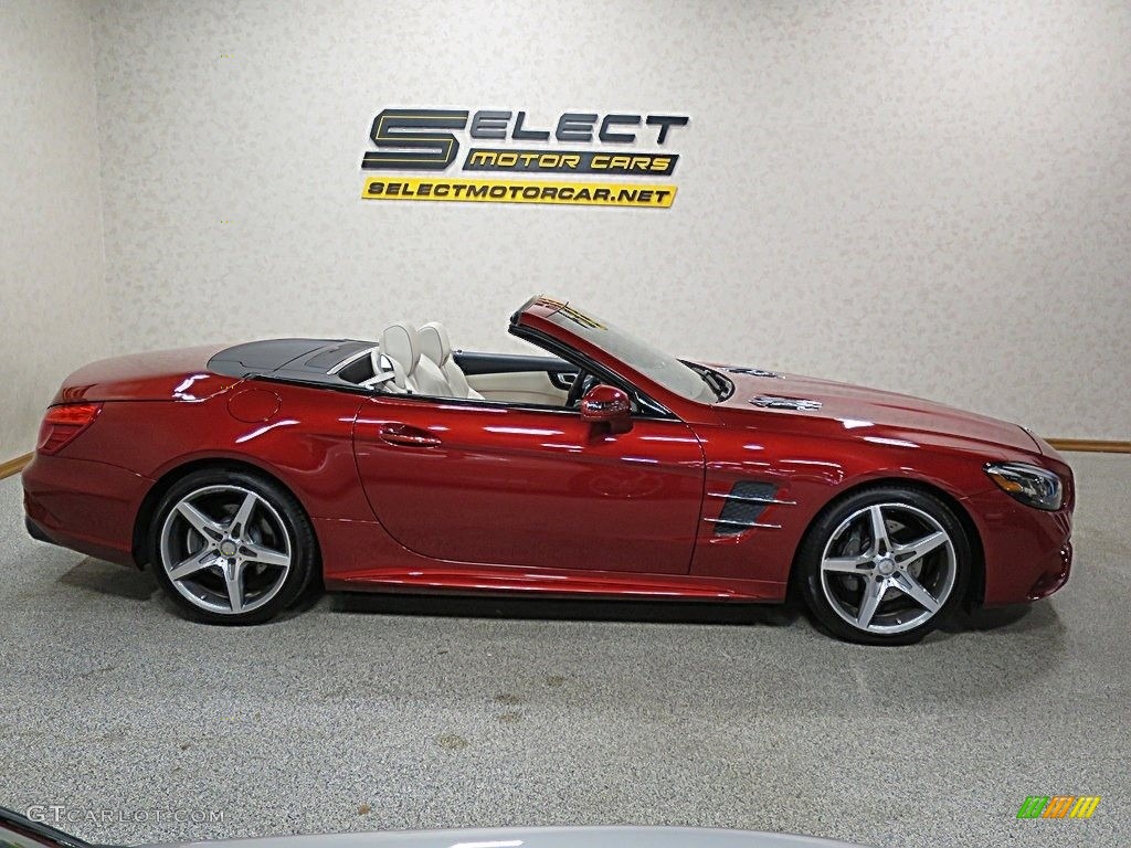 2017 SL 550 Roadster - designo Cardinal Red Metallic / Ginger Beige/Espresso Brown photo #8