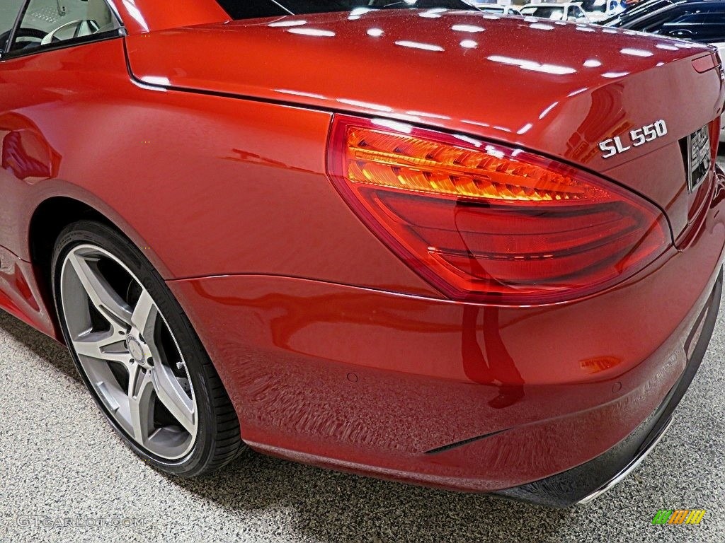 2017 SL 550 Roadster - designo Cardinal Red Metallic / Ginger Beige/Espresso Brown photo #12