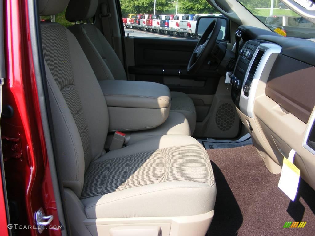 2009 Ram 1500 SLT Crew Cab - Inferno Red Crystal Pearl / Light Pebble Beige/Bark Brown photo #8