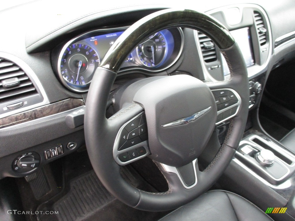 2018 Chrysler 300 Limited AWD Black Steering Wheel Photo #127578112