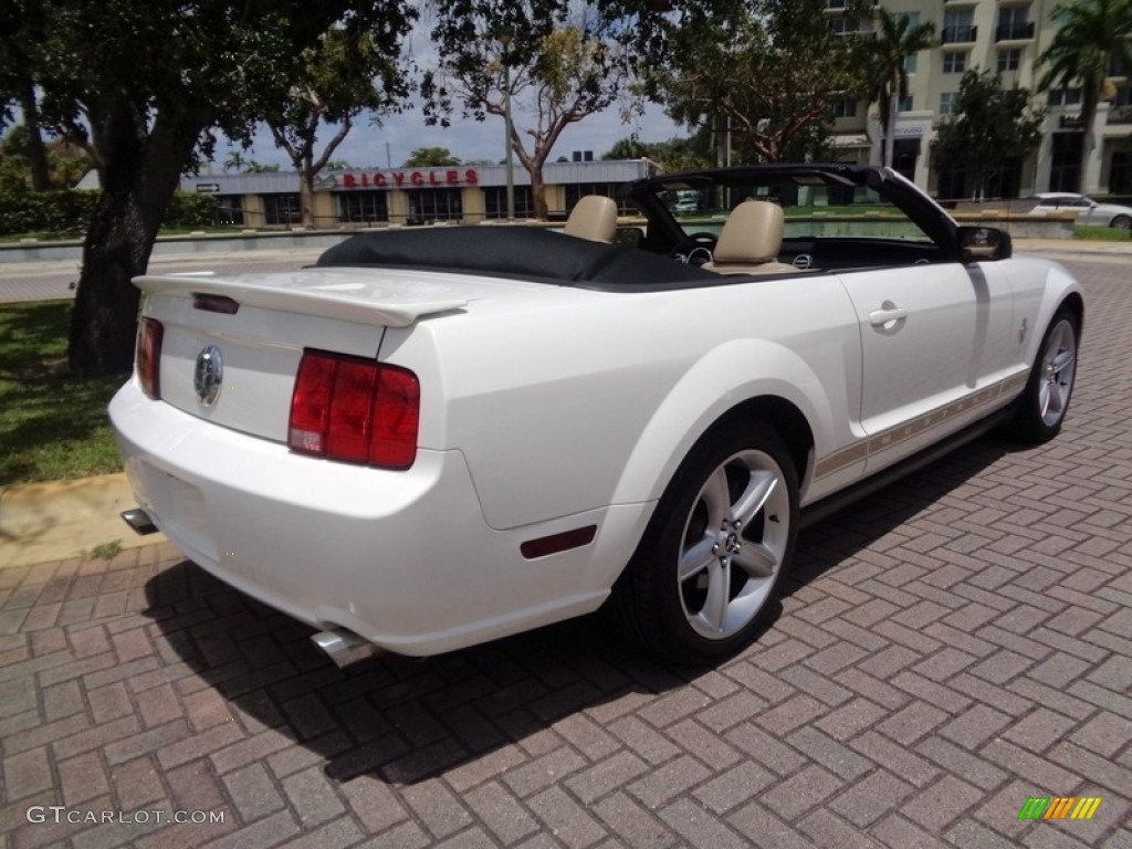 2007 Mustang V6 Premium Convertible - Performance White / Medium Parchment photo #13