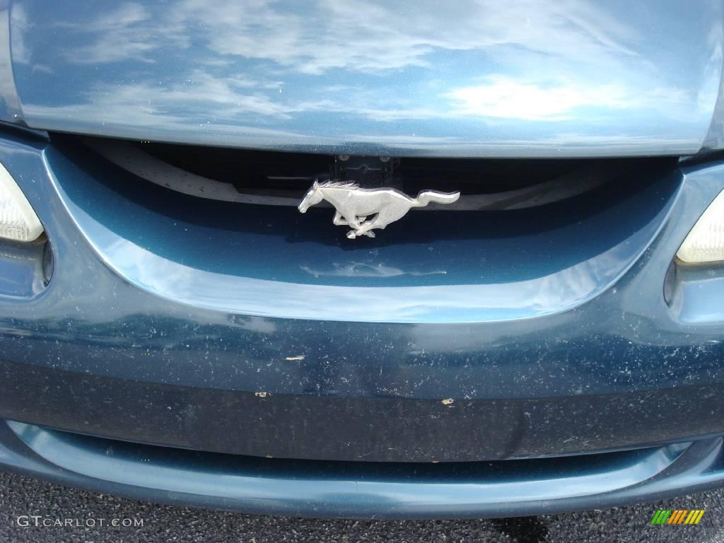 1994 Mustang V6 Convertible - Deep Forest Green Metallic / Saddle photo #25