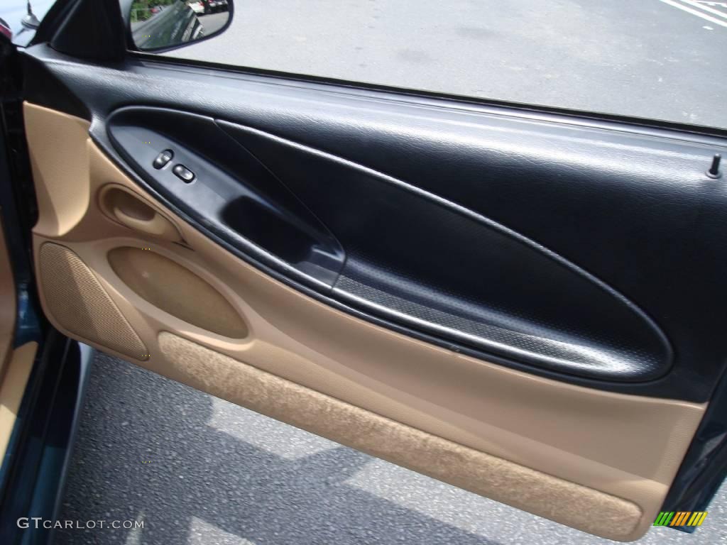 1994 Mustang V6 Convertible - Deep Forest Green Metallic / Saddle photo #36