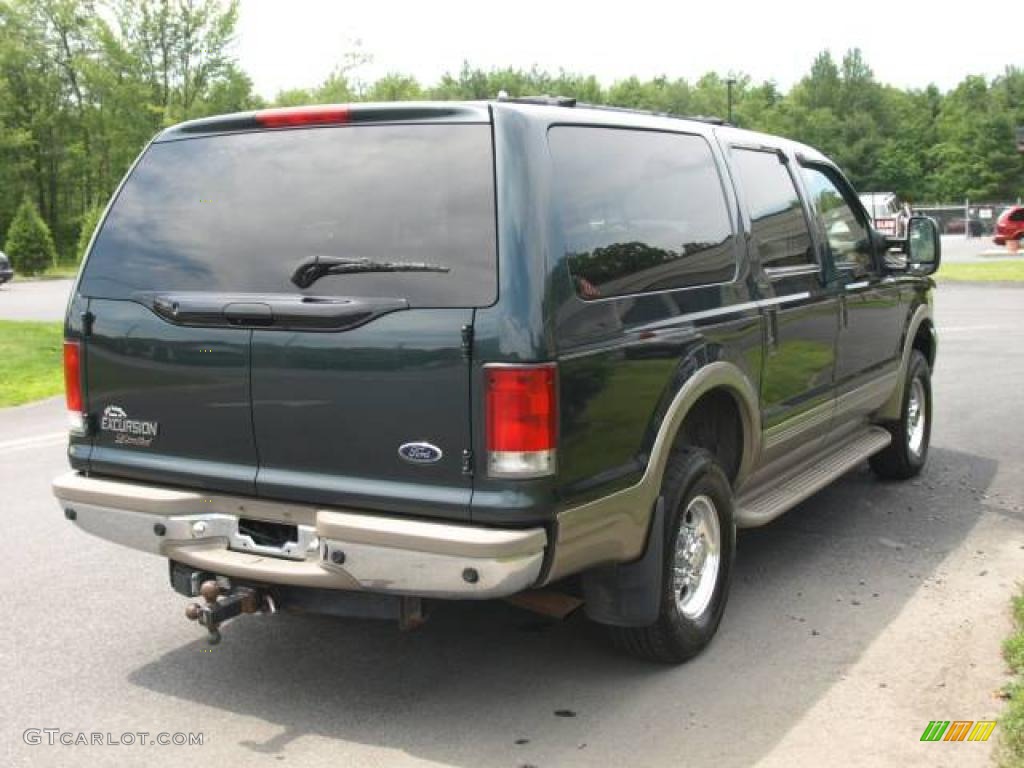 2000 Excursion Limited 4x4 - Dark Green Satin Metallic / Medium Parchment photo #4