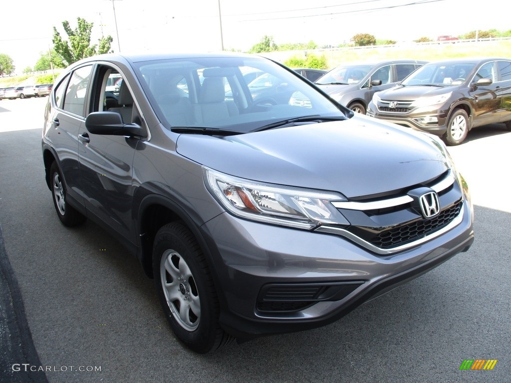 2015 CR-V LX AWD - Urban Titanium Metallic / Gray photo #7