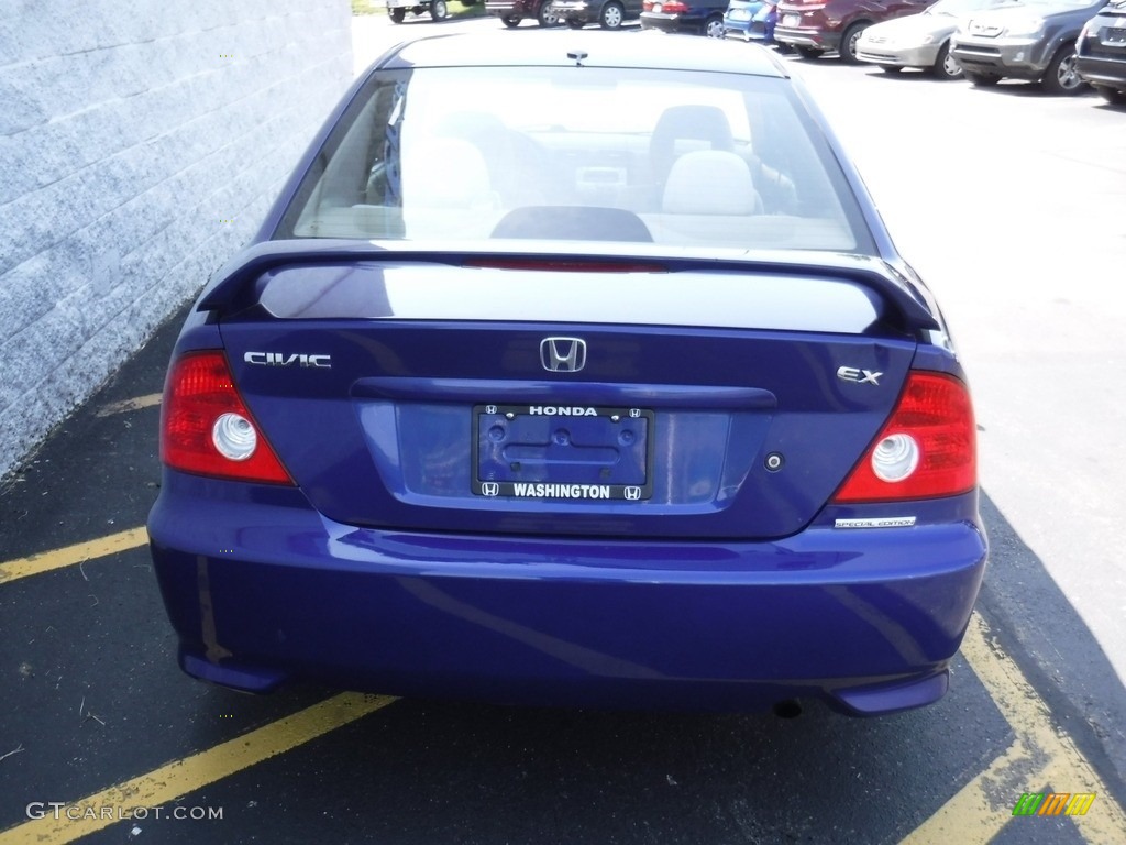2005 Civic EX Coupe - Fiji Blue Pearl / Ivory photo #8