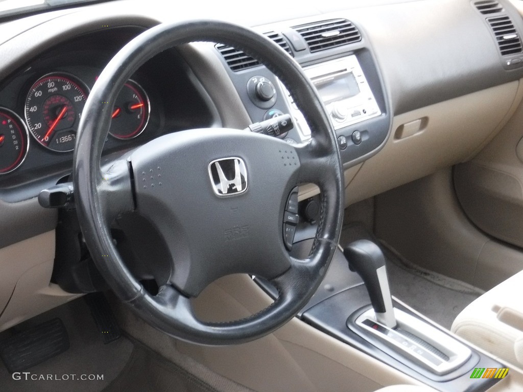 2005 Civic EX Coupe - Fiji Blue Pearl / Ivory photo #11