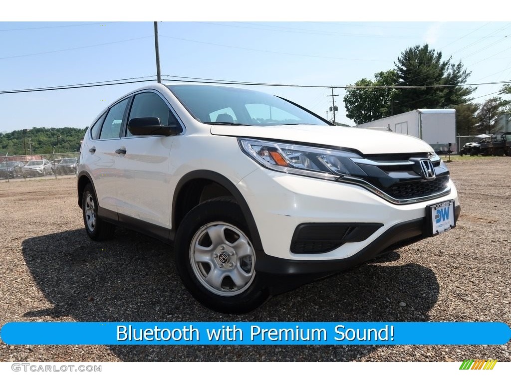 2015 CR-V LX AWD - White Diamond Pearl / Beige photo #1