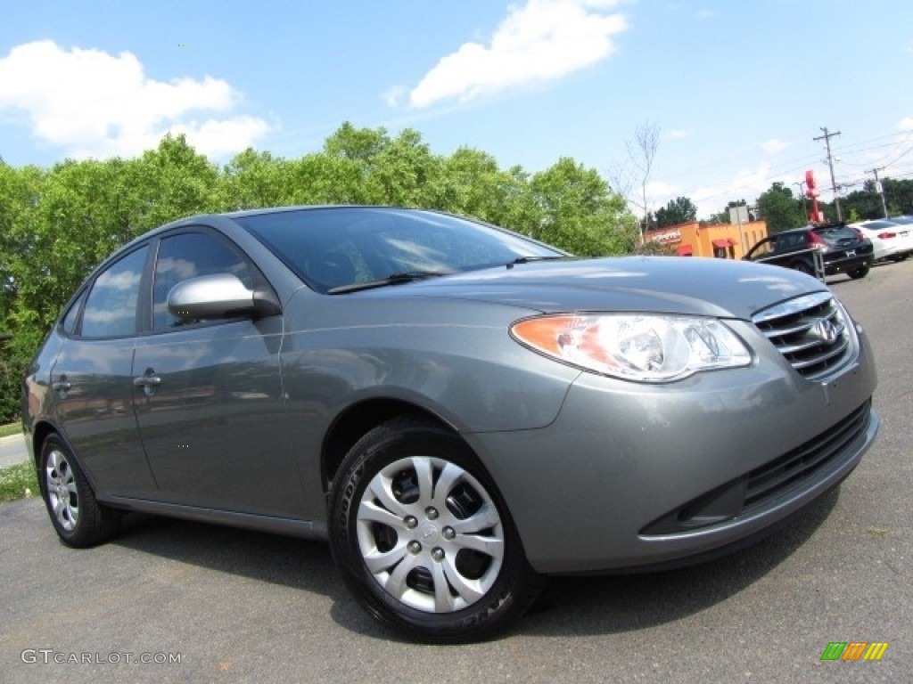 2010 Elantra Blue - Carbon Gray Mist / Gray photo #2