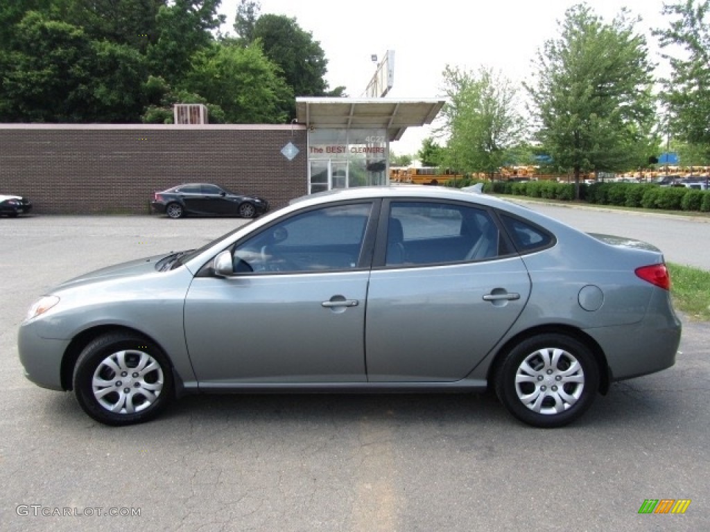 2010 Elantra Blue - Carbon Gray Mist / Gray photo #7