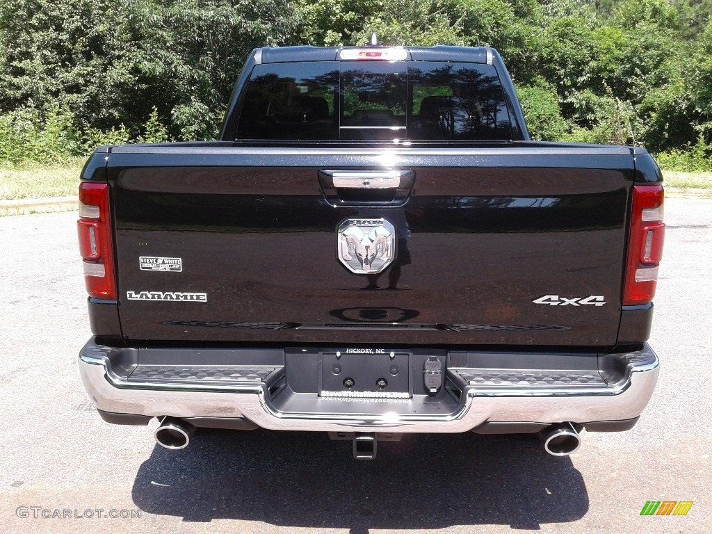 2019 1500 Laramie Crew Cab 4x4 - Diamond Black Crystal Pearl / Black photo #7