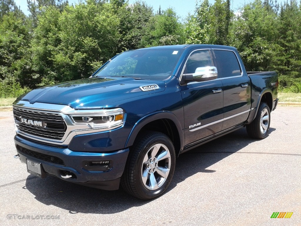 Patriot Blue Pearl 2019 Ram 1500 Limited Crew Cab 4x4 Exterior Photo #127600767