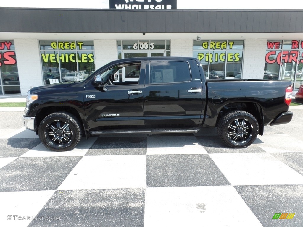 2017 Tundra Limited CrewMax 4x4 - Midnight Black Metallic / Black photo #1