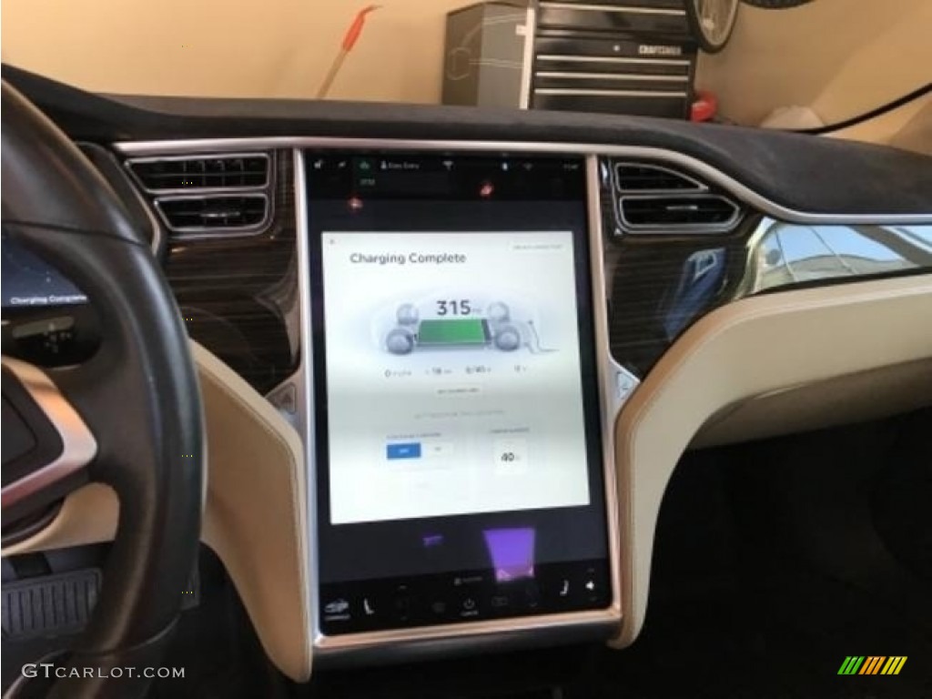 2016 Model S 90D - Titanium Metallic / Tan photo #3