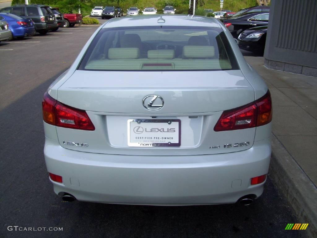 2008 IS 250 AWD - Glacier Frost Pearl / Cashmere Beige photo #4