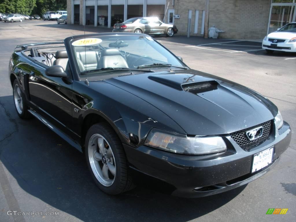 2002 Mustang GT Convertible - Black / Dark Charcoal photo #3