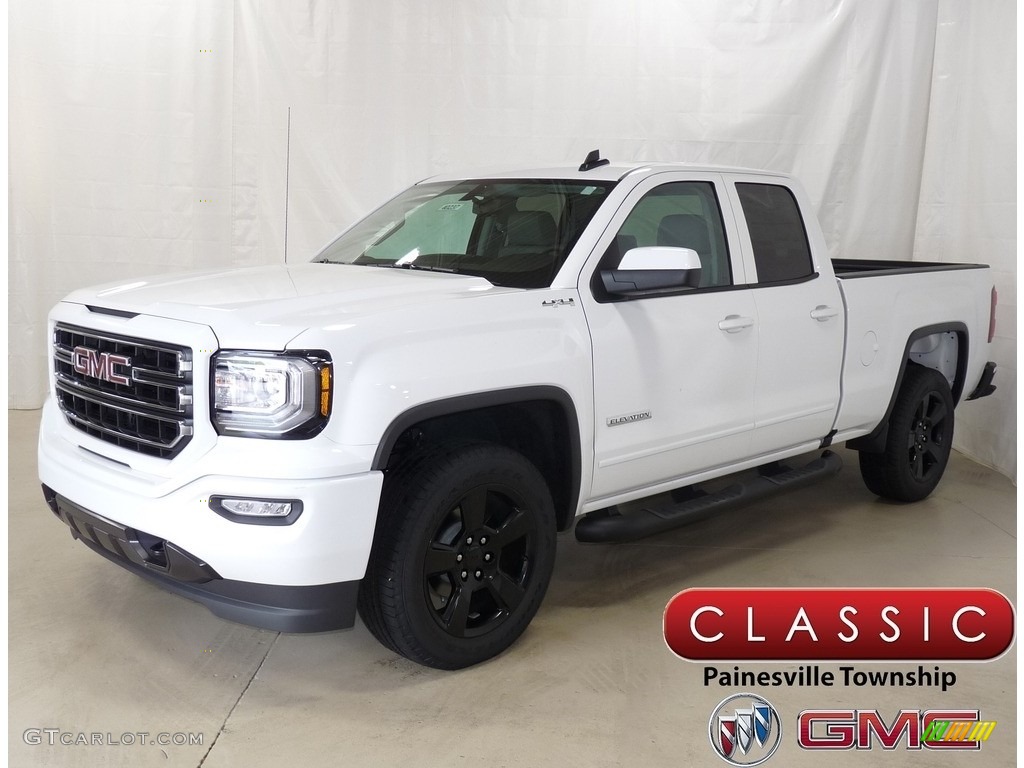 2018 Sierra 1500 Elevation Double Cab 4WD - Summit White / Dark Ash/Jet Black photo #1