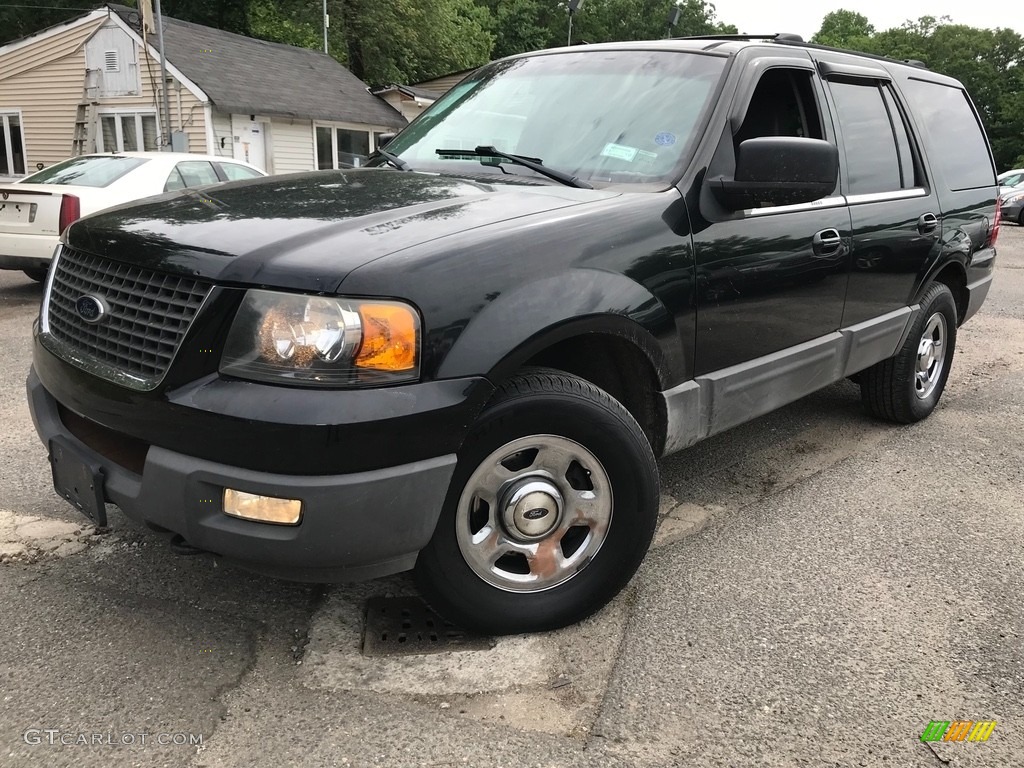 2003 Expedition XLT 4x4 - Black Clearcoat / Medium Parchment photo #1