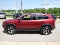 2015 Deep Cherry Red Crystal Pearl Jeep Cherokee Trailhawk 4x4  photo #6