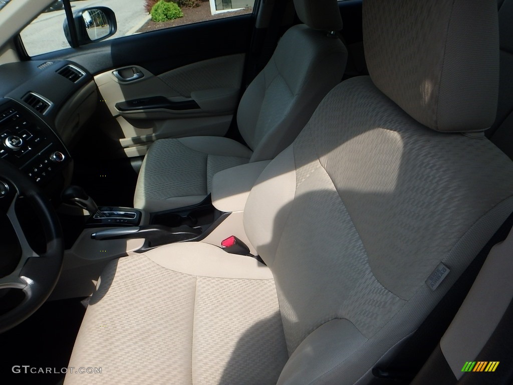 2015 Civic LX Sedan - Urban Titanium Metallic / Beige photo #15