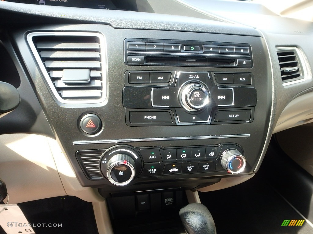 2015 Civic LX Sedan - Urban Titanium Metallic / Beige photo #22