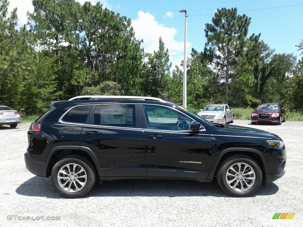Diamond Black Crystal Pearl 2019 Jeep Cherokee Latitude Plus Exterior Photo #127605996
