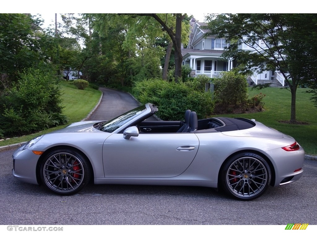 GT Silver Metallic 2017 Porsche 911 Carrera S Cabriolet Exterior Photo #127606842